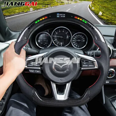 Carbon Fiber LED Steering Wheel For 17-20 Mazda 2 3 Atenza Axela CX3 CX5 CX9 • $699