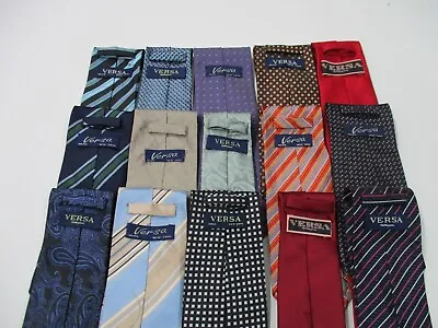 112) Lot Of 14 Versa Men's Tie 100% Silk Made In China • $26.99