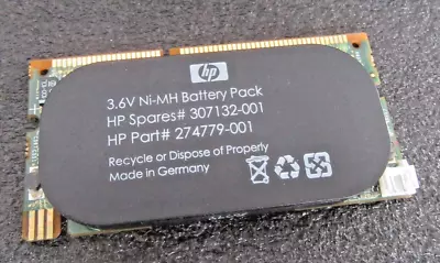 £16.99 • Buy HP 3.6v Ni-MH Battery Pack 307132-001 274779-001 Removable Cache 356272-001