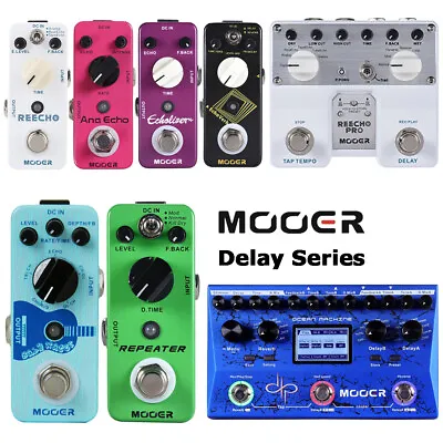Mooer Series Guitar Effects Pedals True Bypass Digital Analog Delay Effect  • $54.99