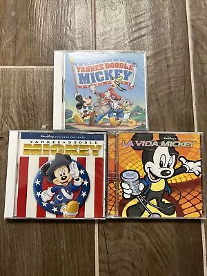 Vintage Mickey Mouse Yankee Doodle La Vida Mickey Soundtrack CDs SEALED • £16.35