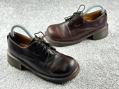 Vintage Dr. Martens 8461 Brown Leather Chunky Oxford Platform Dress Shoes UK6 • $81.53