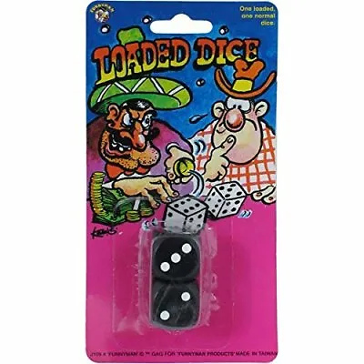 £4.79 • Buy Pack Of 2 Loaded Dice Funny Joke Prank Gag Magic Trick Game Toy Boys Mens Gift