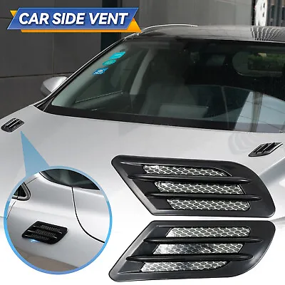 2x Car Air Flow Fender Side Vent Grille Decoration Hole Cover Bonnet Universal • $13.99