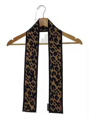 LOUIS VUITTON Scarf Bando Silk BRW Leopard Women's M72394 Dirty • £157.23