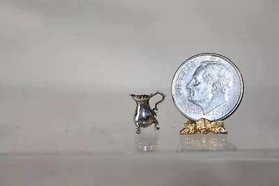 Miniature Dollhouse Pete Acquisto HALF Scale 1:24 Sterling Footed Pitcher • $44.99