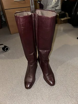 £6.99 • Buy Ladies Leather Boots, Lady Gabor, Size 5, Burgundy