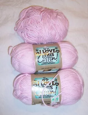 Lot Of 2+ Skeins Of I Love This Cotton Yarn - Pink #74 Or 1 Skein-Curry Or Green • $2