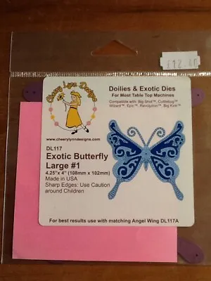 Cheery Lynn Designs Die – Exotic Butterfly Large #1. DL117 • £5.50