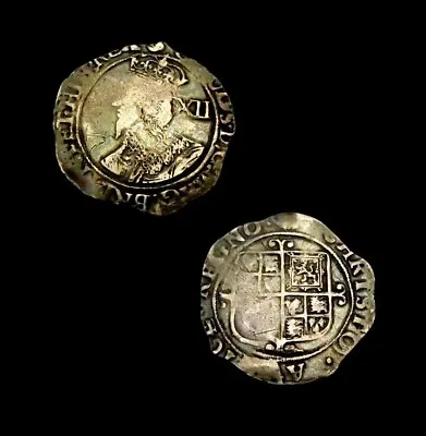 W895: 1641-43 Charles 1st BRIOT Bust Stuart Hammered Silver Shilling. Spink 2799 • £98