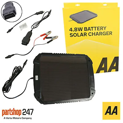 AA Large 12V Solar-Powered Car Caravan Motorhome Battery Charger Solar Panel OBD • £40.27