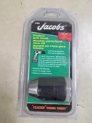 Jacobs Cordless 1/2” Chuck With 1/2 -20 Thread Mount 31038 Keyless Drill • $14.95