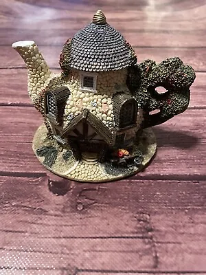 Miniature Teapot English Garden Cottage Resin Fairy Garden • $22.49