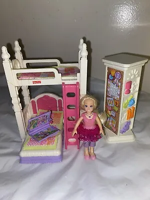 Mattel Fisher Price Loving Family Dollhouse KIDS BEDROOM 2013 Bunk Bed No Chair • $33