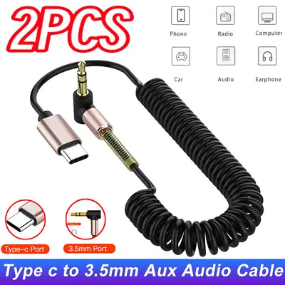 For Samsung S24 S23Ultra S21FE USB-C To 3.5mm Aux Cable Audio Cord Car Stereo US • $10.99