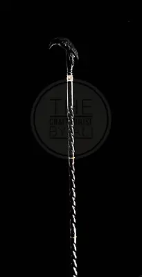 Rare Victorian RAVEN Handcrafted Walking Stick Cane-AL Steampunk Handle • $116.69