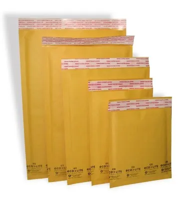 Ecolite #0 #00 #000 #1 #2 #3 #4 #5 #6 #7 Kraft Bubble Mailers Envelopes Bags • $1449.95