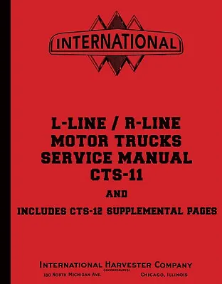 1950 - 1955 International L & R Series Truck Service Manual • $83.52