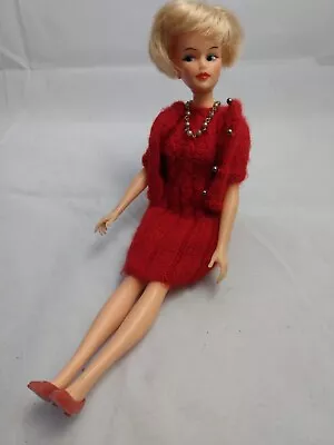 Vintage Misty Doll In Knit Suit W/Pearl Necklace Tammy Friend Ideal Japan 1965 • $45