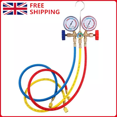 Refrigerant Manifold Gauge Set AC Diagnostic Air Conditioning Tools R404A R134A • £18.90