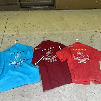 Vintage Lot Of 3 Chain Stitch Bowling Shirts 1950’s 60’s Hilton  Angeltown • $56.98
