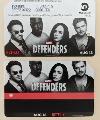 DEFENDERS Marvel NYC MetroCard Expired-Mint Condition • $5.99