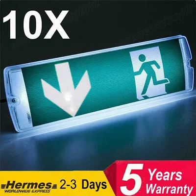 10pcs LED EMERGENCY LIGHT BULKHEAD 3W EXIT SIGN IP65 MAINTAINED / NON MAINTAINED • £109.79