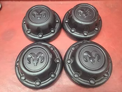 1994-2001 Dodge Ram 2500 3500 Truck Van Black Center Wheel Caps 52038268 OEM • $99.99