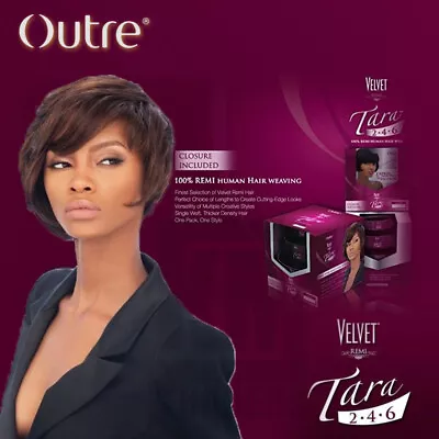 Outre Velvet Remi 100% Human Hair For Weaving - TARA 2  4  6  • $19.99