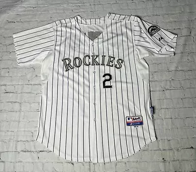 MAJESTIC Authentic Size 50 TROY TULOWITZKI COLORADO ROCKIES Cool Base Jersey • $19.85