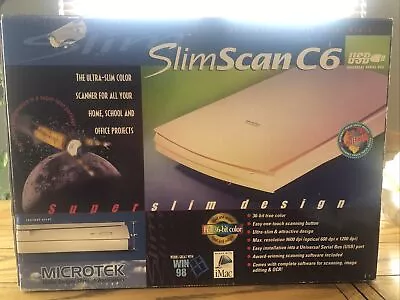 NEW In Box Microtek SlimScan C6 Flatbed Scanner • $30