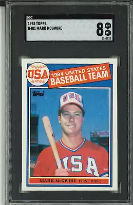 1985 Topps #401 Mark McGwire RC SGC 8 • $30