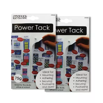 2x Power Tack Rubber Adhesive Reusable BluTac Tac Double Sided Glue Tape 75g • $12.18