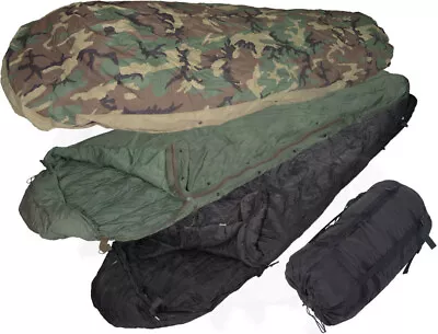 Military 4pc Modular Sleep System MSS Woodland Camo Sleeping Bag -55 Degrees • $229.98