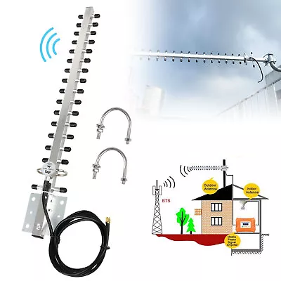 2.4GHz 25dBi Yagi RP-SMA Directional WiFi Antenna For Modem Wireless Card Router • $16.98