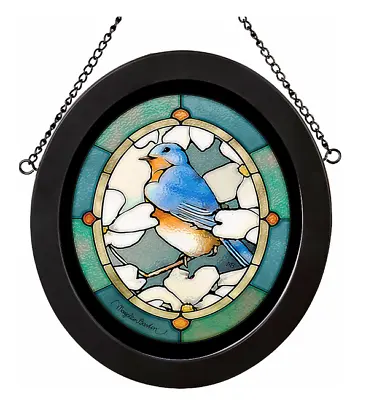$39.50 • Buy   Dogwood Dreamer-Bluebird Stained Glass Art By Marjolein Bastin 