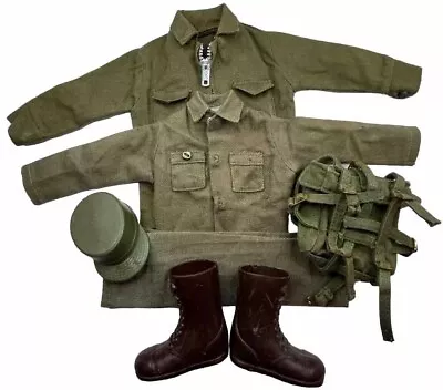 GI Joe Action Soldier Combat Field Jacket Shirt Pants Boots Hat Backpack - JAPAN • $29.99