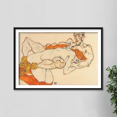 Egon Schiele - Lovers II (1913) Photo Poster Painting Art Print • £7.50