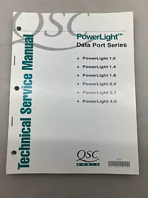 QSC PowerLight 1.0 1.4 1.8 2.0 3.4 4.0 Original Service Manual Free Shipping • $23