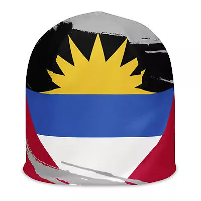 Antigua & Barbuda Flag All-Over Print Beanie National Symbol Bonnet Hip Hop Hat • $32