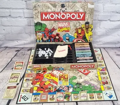 Monopoly Marvel Comics Edition (2015) Board Game - No Instructions • £11.99