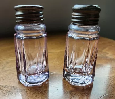 Vintage Amethyst Purple Glass Salt & Pepper Shakers • $13