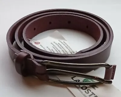 Lacoste Womens Stretch Leather Belt Dark Brown 32  / 80cm  • £14.99