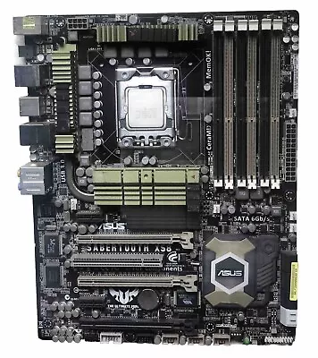 ASUS SABERTOOTH X58 ATX Intel LGA1366 DDR3 Motherboard W/Core I7-970 CPU • $99