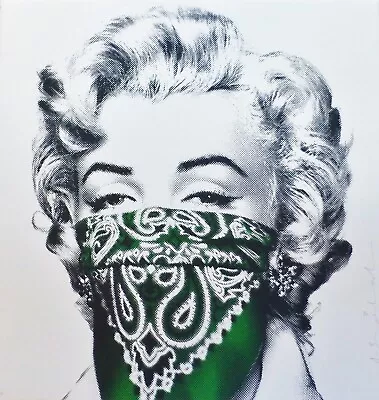 Mr Brainwash  STAY SAFE  GREEN 9/50 Marilyn Monroe MBW Bandana Hand Signed • £1188.66