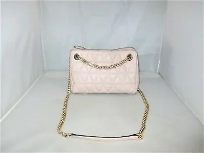 Michael Kors Scarlett MD Quilted Leather Messenger Cross-Body $328 Pink   #2599 • $59.49