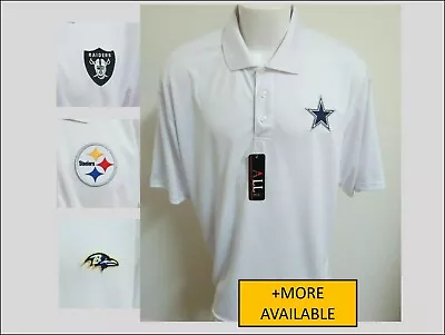 New Sz S-5XL White Nfl Men's Cotton #80I Polo Shirt • $34.99