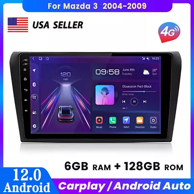 6+128GB 8Core For Mazda 3 2004-2009 Android Carplay Car Radio Stereo GPS NAVI BT • $269.99