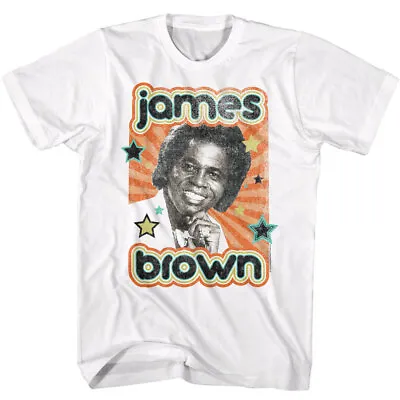 James Brown The Godfather Of Soul Sunburst Stars Men's T Shirt Funk R & B Music • £40.39