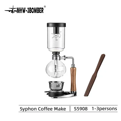 $79.99 • Buy New Syphon Pots Coffee 3 Cups Vacuum Kettle Pot Set Filter Syphon Coffee Maker